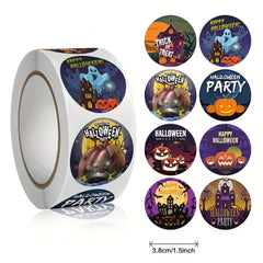 1000pcs Halloween Stickers Pumpkin Bat Spider Sticker Roll for Halloween