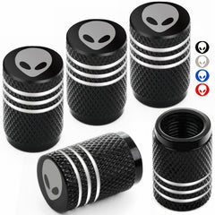 5pcs Aluminum Alloy Bike Valve Caps Alien Pattern Valve Cover