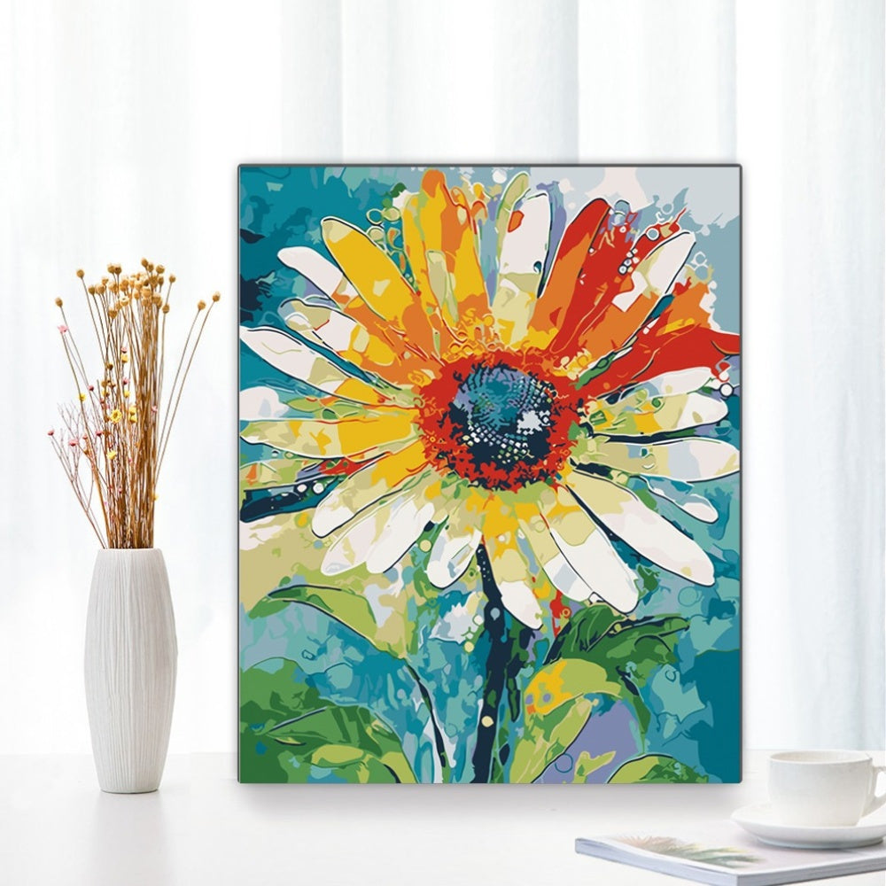 ArtMaster DIY Paint by Numbers Kit for Adults Colorful Daisy Home Wall Art