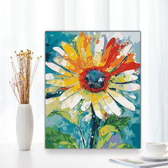 ArtMaster DIY Paint by Numbers Kit for Adults Colorful Daisy Home Wall Art