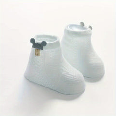 5Pairs Baby Boys Kids Mesh Breathable Ankle Socks for Spring & Summer