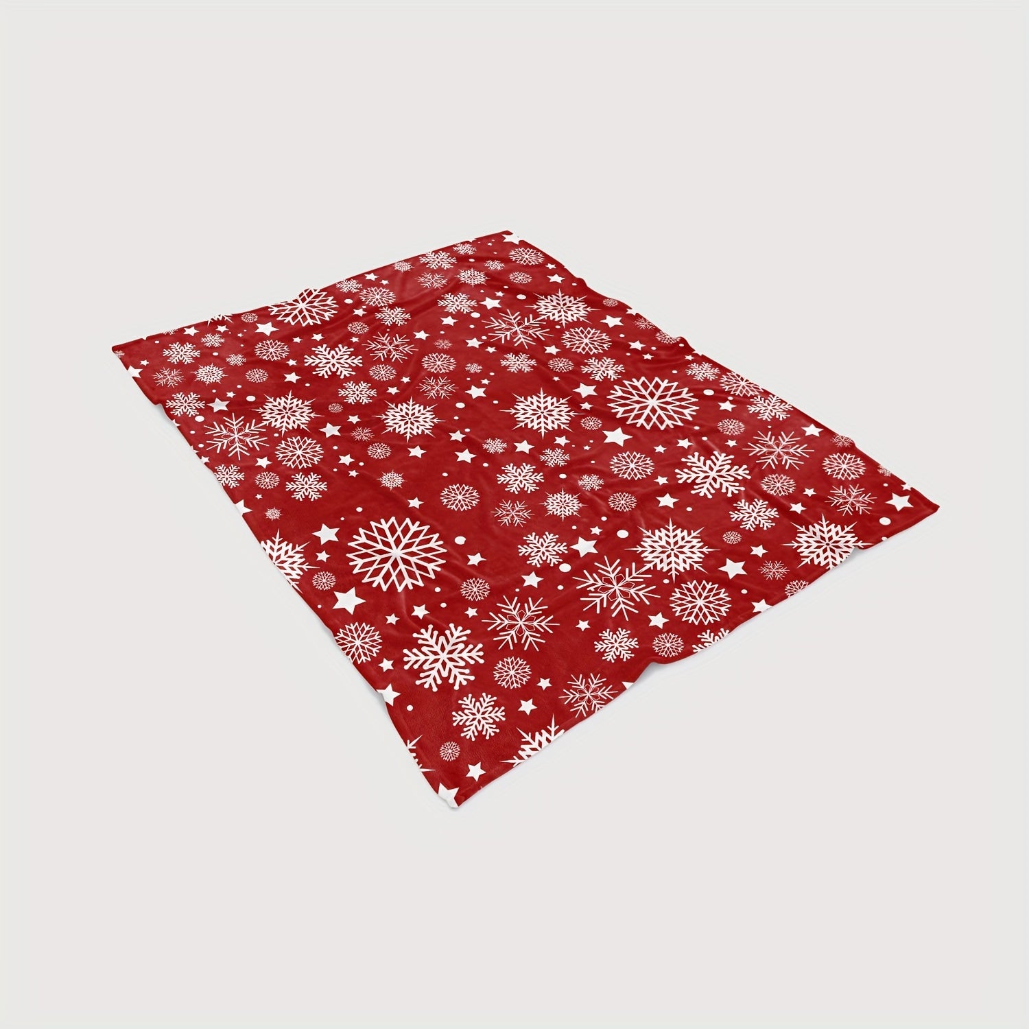 Christmas Snowflake Blanket Soft Warm Plush Sofa Bedroom Office Outdoor