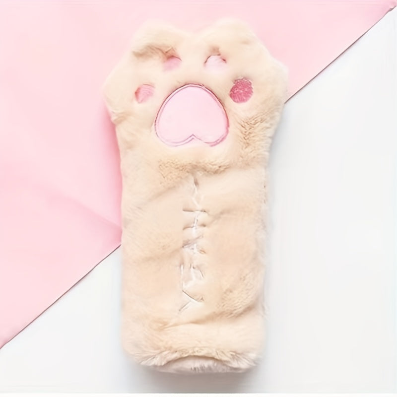 Adorable Cat Claw Pen Bag Plush Large Capacity Stationery for Students