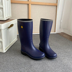 Women's Waterproof Mid Calf Rain Boots - Anti skid Slip On Shoes