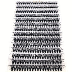 280pcs Clusters Eyelashes 0.07mm D Curl Mixed Length Faux Mink Eyelash Extension