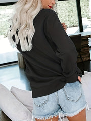 Skeleton Print Crew Neck Sweatshirt Long Sleeve