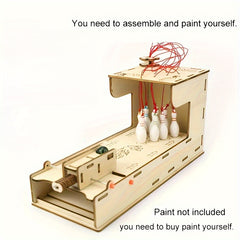DIY 3D Wooden Bowling Puzzle Educational Crafting Kit