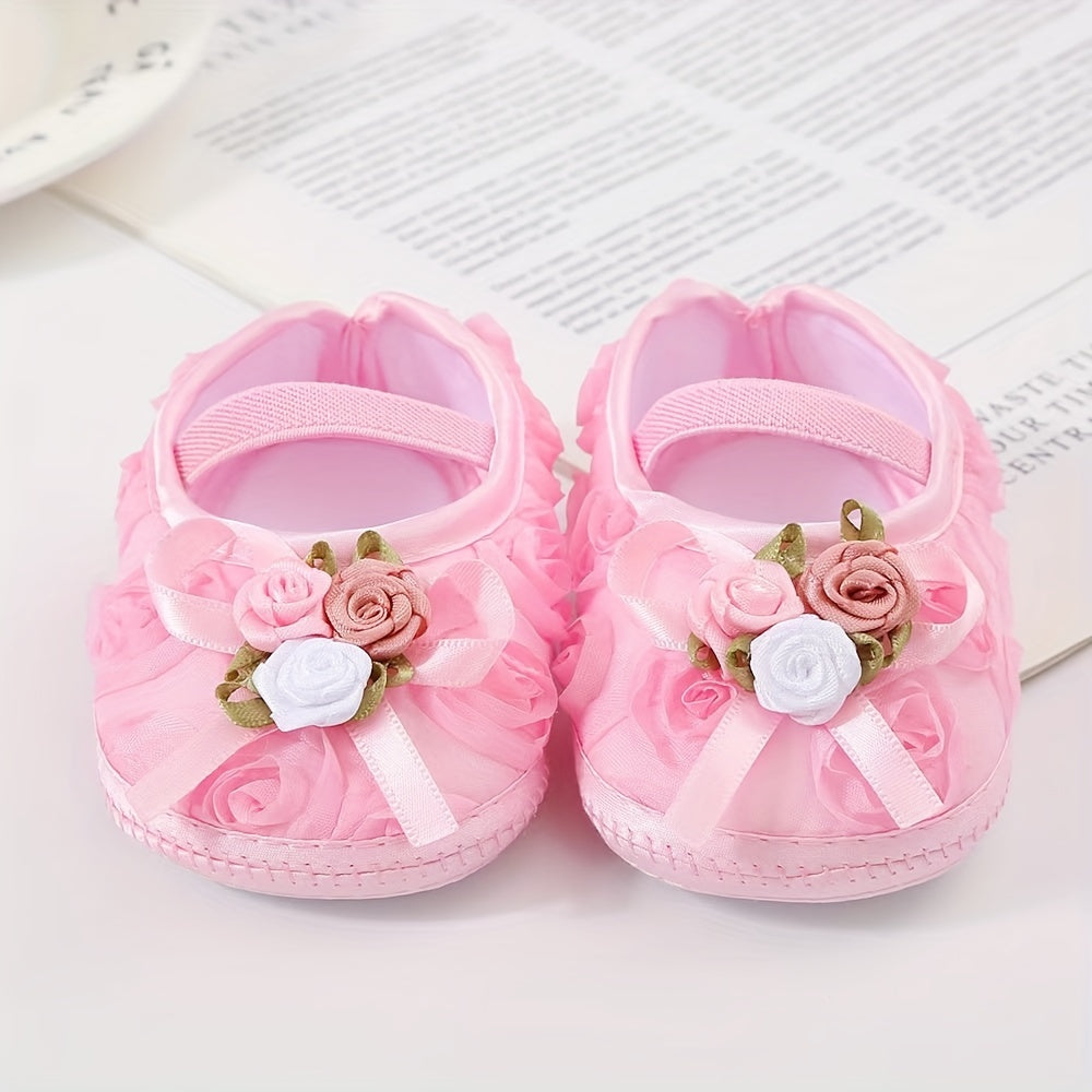 JIAGEYA Flower Ballet Shoes Baby Girls Lightweight Soft Sole