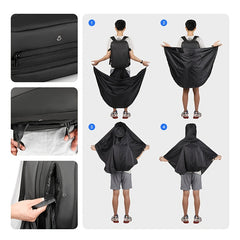 18 Cm Laptop Backpack Raincoat Male Bag USB Recharging Anti-thief Travel