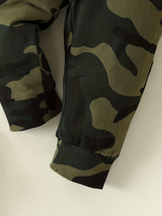 Toddler Baby Boys Pretty Fly Print Hoodie & Camo Pants Outfit