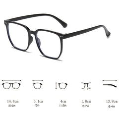 Vintage Oval Transparent Glasses Light Blocking Spectacles