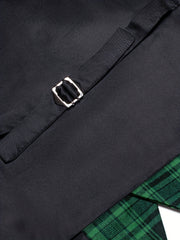 Plaid V Neck Waistcoat Men's Retro Style Single Breasted Vest