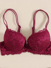 Lace Mesh Everyday Bra Double Strap Push Up Intimates