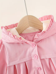 Girls Fleece Jacket Hooded Windbreaker Infant Outwear Clothes
