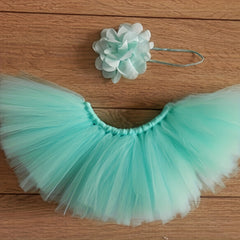 2pcs Baby Girl Tutu Skirt Set - Photography Accessories & Hairband Outfit