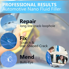 Professional Car Windshield Repair Kit - Fixes Glass Cracks and Scratches
