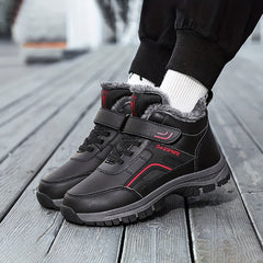 Fur Fleece Lined Snow Boots Waterproof Non Slip High Top Round Toe Shoes