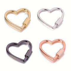 10pcs Heart Shaped Carabiner Key Chain for Outdoor Activities