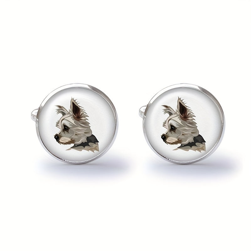 Yorkshire Terrier Cufflinks Yorkie Cufflinks Dog Cuff Links