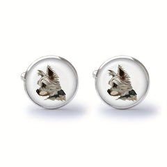 Yorkshire Terrier Cufflinks Yorkie Cufflinks Dog Cuff Links