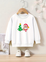 Christmas Graphic Crew Neck Sweatshirt for Kids