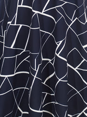 Geometric Print Long Sleeve Blazer
