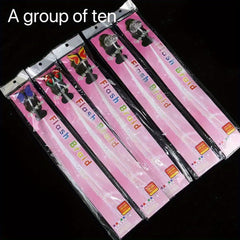10pcs Colorful LED Luminous Braids for Festivals and Parties