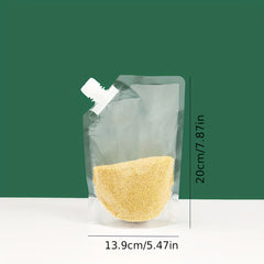 Food Storage Bag With Spout Sealed Moisture Proof Handheld Nozzle Storage