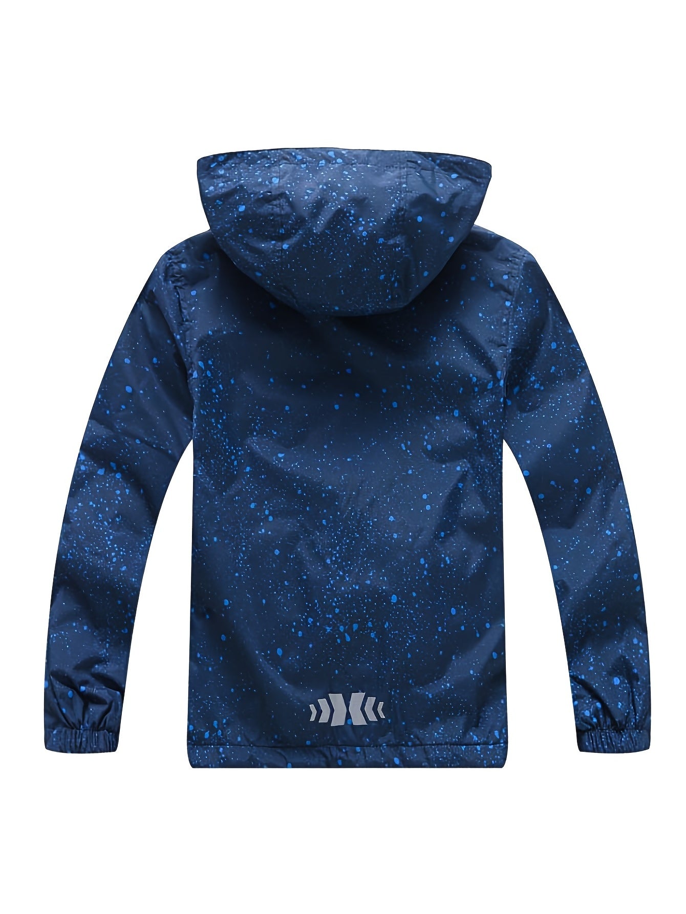 Boys Windbreaker Fleece Lining Hooded Jacket Long Sleeve Zip Up