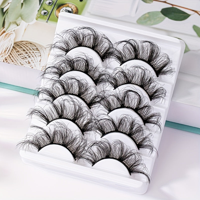 8D Fluffy Wispy Curly False Eyelashes for Daily Party Use