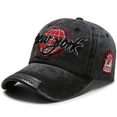 Vintage Washed Embroidered Baseball Cap Outdoor Hat