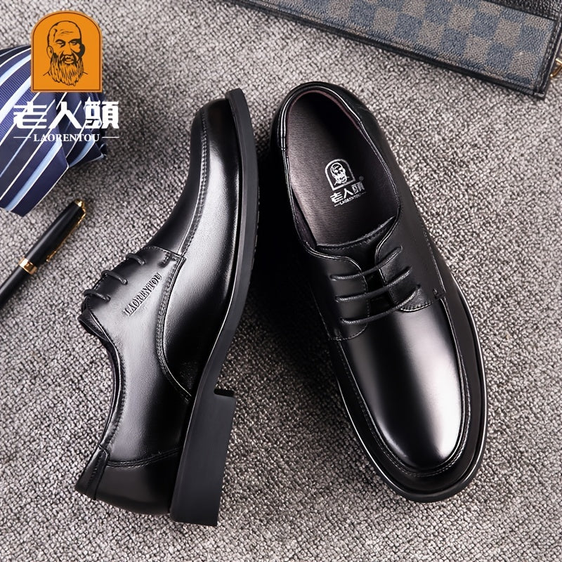 LAORENTOU Men Leather Loafer Slip On Lightweight Dress Shoes