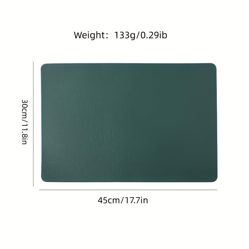 4Pcs PU Leather Placemat - Easy to Clean, Waterproof, Heat Insulation Pad