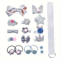18pcs Princess Crown Hair Clip Set for Children