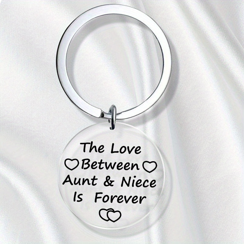 Aunt Niece Love Forever Keychain Metal Key Ring Gift