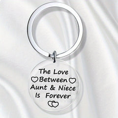 Aunt Niece Love Forever Keychain Metal Key Ring Gift