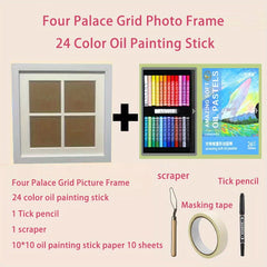 3D Painting Frame Set with 24 Oil Painting Sticks