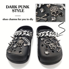 22pcs Gothic Shoe Charms for Clogs Garden Shoes Decoration Adults