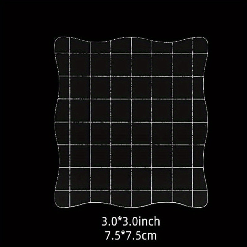 1pc Rubber Stamp Transparent Stamp Set Helper Glass High Crystal Acrylic Handle