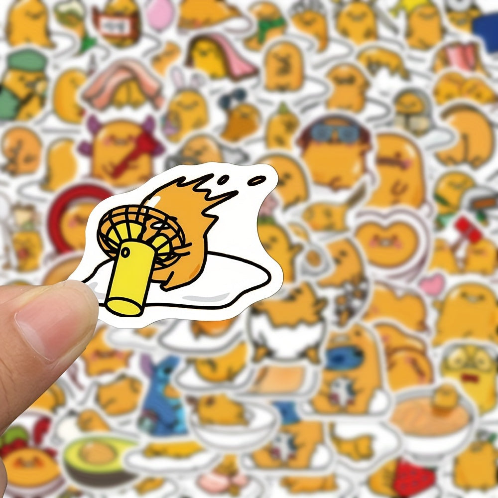 100pcs Lazy Eggs Cartoon Stickers for DIY Mobile Phone Case Pad Water Cup
