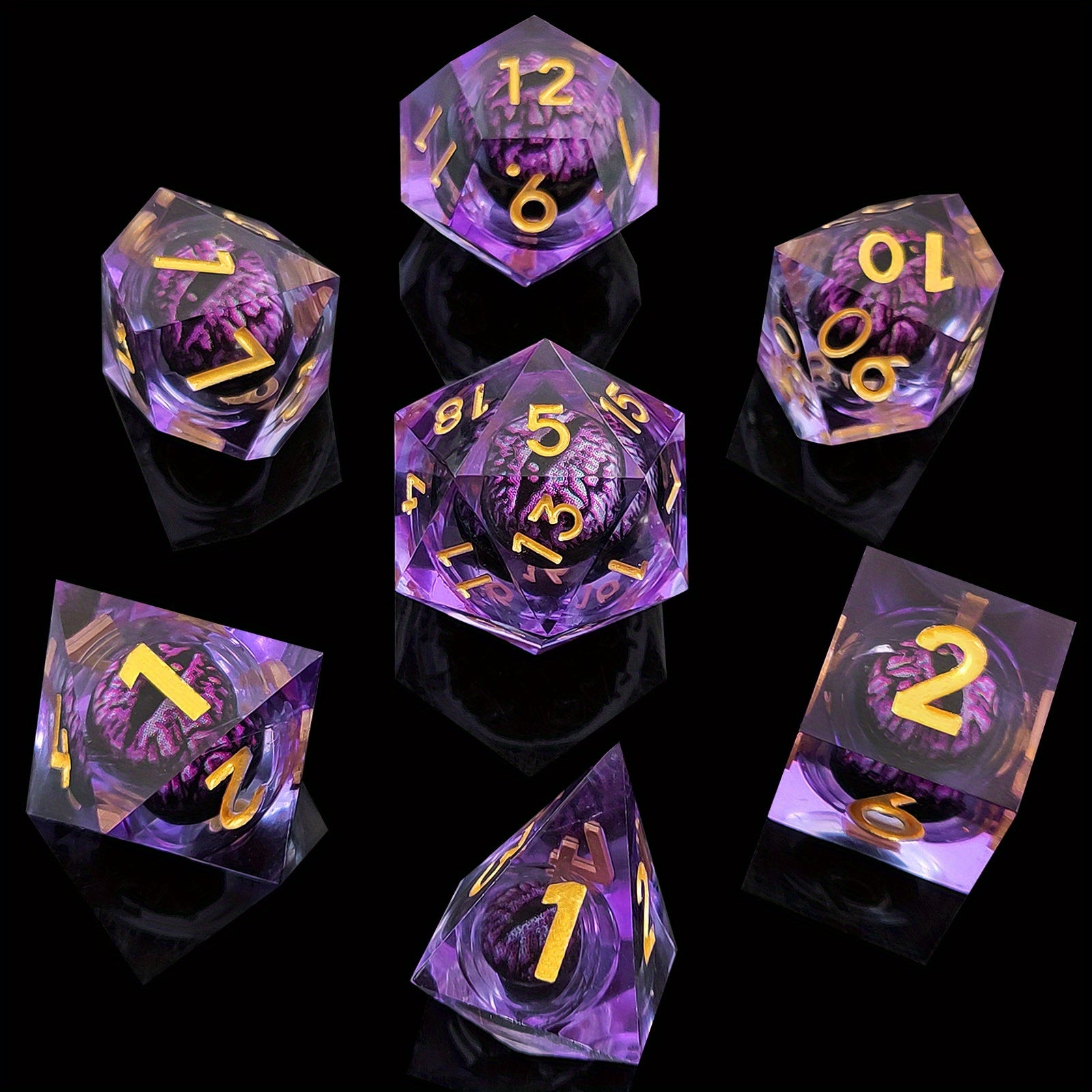 Dragon's Eye Resin Dice Set for Roleplaying Board Game