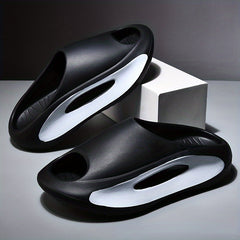 Men's Non Slip Platform Slides Soft Sole Cloud Slides Indoor Outdoor