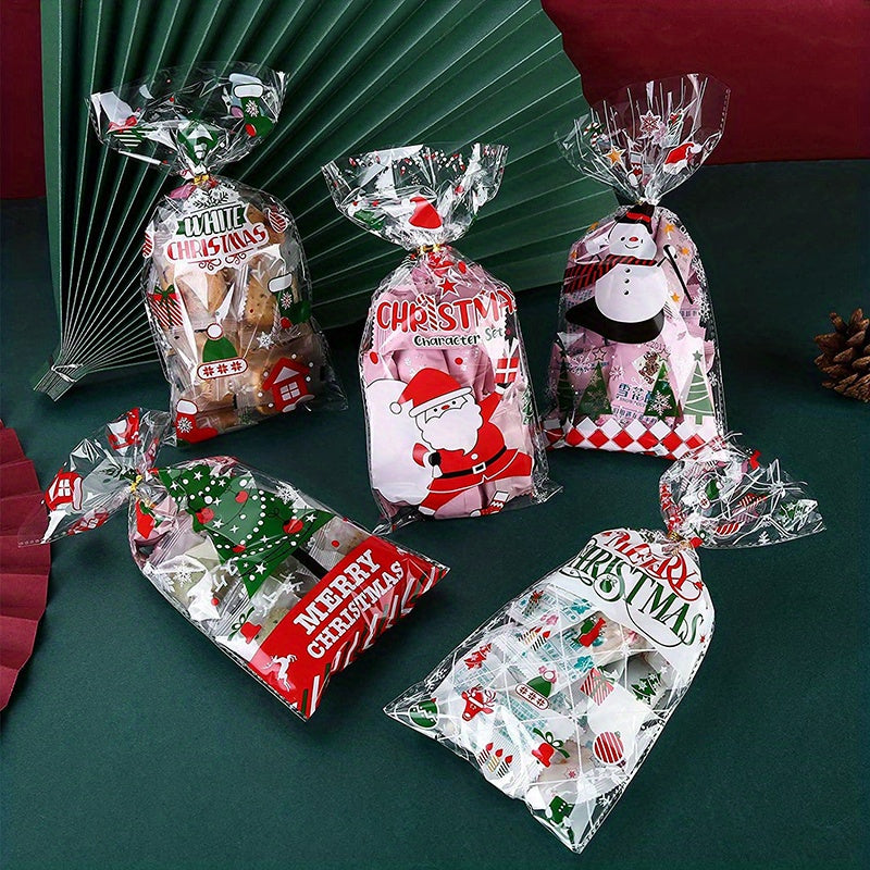 50pcs Christmas Party Candy Bags with 1 Pack Of Ties