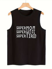 Sleeveless Sports Vest Round Neck Casual Tops Women's Activewear