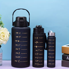 Large Capacity Gradient Sports Water Bottle with Straw