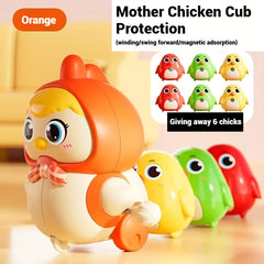 Adorable Yellow Chicken Toy for Kids with Chain and Ratchet