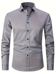 Men's Slim Fit Long Sleeve Button Up Shirt