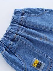 Boys Crown Embroidered Hoodie Jeans Set