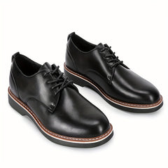 Men's Derby Shoes Lace up Front Superfine Fiber Leather Dress Shoes For Men