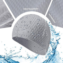 OMOUBOI Silicone Swim Cap High Elasticity 3D Ergonomic Unisex